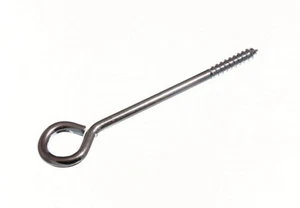 100 X Garden Vine Eyes Screw In Closed Hook 100mm 4&Quot; ZP Steel Heavy Duty | - Picture 1 of 1