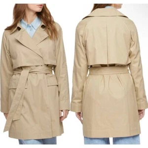 Bernardo hellbraun khakifarbener Baumwollköpergürtel Trenchcoat mit Gr. XL - Bild 1 von 9