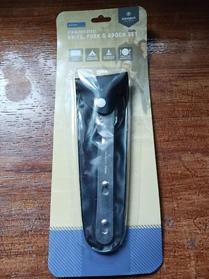 STANSPORT VAJILLA CUCHILLO TENEDOR CUCHARA JUEGO ACERO INOXIDABLE CAMPING EXTERIOR NUEVO Foto 1 de 3