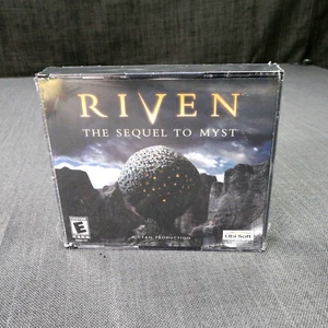 Riven The Sequel to Myst Windows Mac Vtg PC CD ROM Game Sealed Manual 5 Disc - Picture 1 of 5