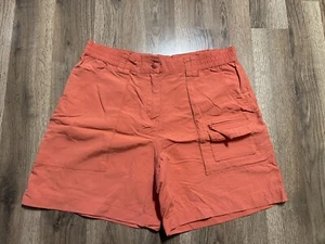 Bimini Bay Shorts, Women's Size 8, Orange, Cargo Pockets, Stretchy Waist - Picture 1 of 12
