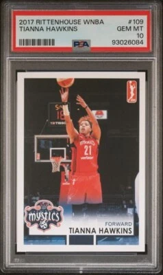 2017 Rittenhouse WNBA Tianna Hawkins Rookie PSA 10 Washington Mystics Maryland - Image 1 of 2
