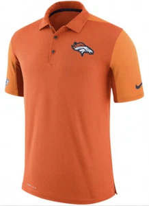 Polo Nike Uomo Denver Broncos Sideline Team Issue Arancione Maglietta Large L - Foto 1 di 11