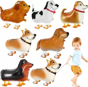 6 Pcs Walking Dog Balloons - Animal Puppy Theme Birthday Party Supplies - Picture 1 of 12