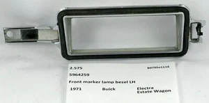 1971 Buick Electra NOS LH front marker lamp bezel 5964259 - Picture 1 of 4