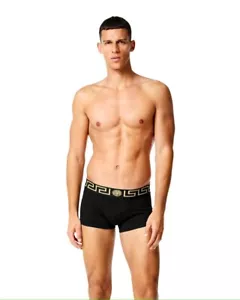 Versace Greca Border men's trunks boxers 2-pack Black Size 6/EU XL/US L $150 - Picture 1 of 7