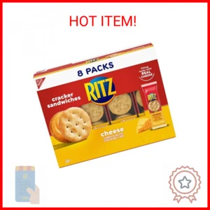 RITZ Cheese Sandwich Crackers, 8 - 1.35 oz Packs - Picture 1 of 2