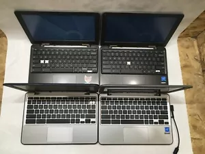 Asus X202S Chromebook Lot of 4 Celeron 4 GB Ram 16 GB Storage For Parts- FT - Picture 1 of 5
