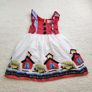 Royal Roe Fashion Dress Girls 4T School House ABCs Summer Bus Learning - Picture 1 of 7