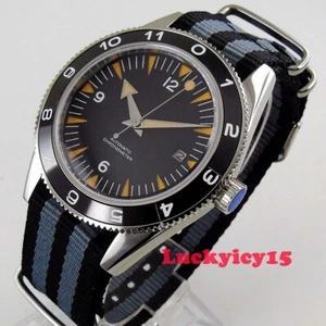 Luxury 41mm black dial sapphire crystal Miyota Automatic movement men's watch - Picture 1 of 13