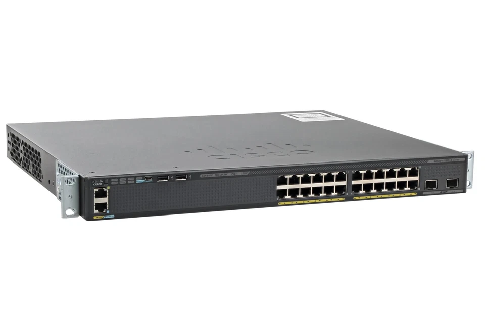 Cisco WS-C2960X-24PD-L Catalyst 2960-X 24 GigE PoE+ Switch 2 x 10G SFP+ - Image 1 of 1