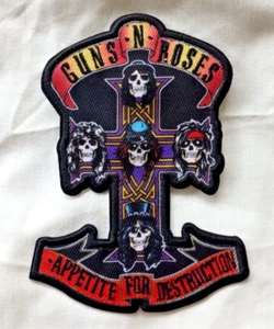 Guns N Roses Apatite For Destruction Embroidered Sew On Patch 3" x 4.1/4" - Picture 1 of 3