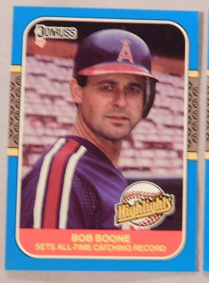 1987 Donruss Highlight Bob Boone Angels Baseball Card - Image 1 of 1
