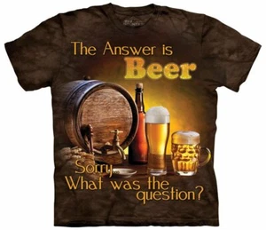 The Mountain "The Answer Is Beer" T-Shirt, Multiple Sizes, Pre-Shrunk Cotton New - Picture 1 of 2