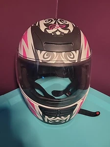 Fulmer Apache Full Face Pink Helmet Womens Size S Vented Clean Excellent - Bild 1 von 8
