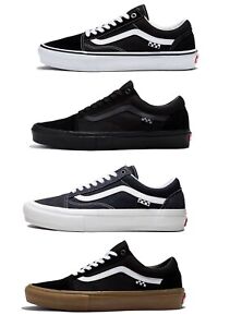 Vans  Old Skool Black White,BLK/BLK, BLK/GUM and Navy Pro Shoes