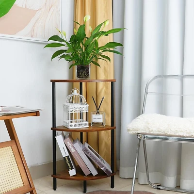 3-Tier 28" Tall Corner Shelf Stand - Corner Storage Display Shelf Plant Stand - Image 1 of 4