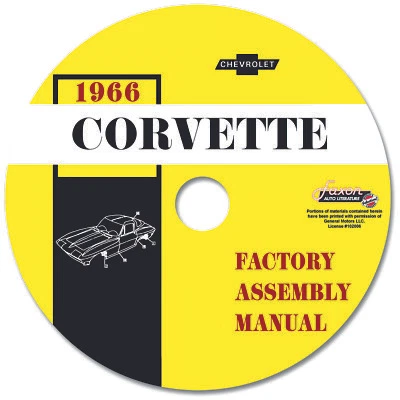 1966 Corvette Fabbrica Montaggio Manuale Su Cd-Rom Chevrolet Chevy Esploso Views - Immagine 1 di 2