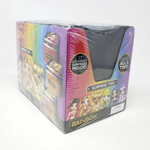 Rainbow High Tins - Wholesale Lot of 6 New + Sealed 12-Count Display Boxes Cover