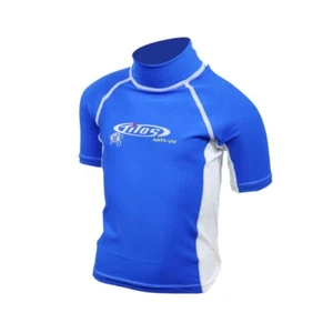 Tilos Kids Short Sleeve Rash Guard Children UV Protection Surf Swim ROYAL BLUE - Picture 1 of 1