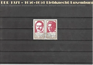 DDR 1971 Satz komplett "Karl Liebknecht Rosa Luxemburg" 1650-1651 gestempelt - Bild 1 von 2