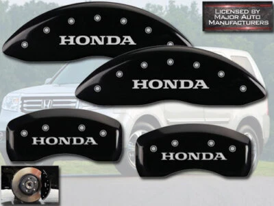 2017-2025 "Honda" Ridgeline Front + Rear Black MGP Brake Disc Caliper Covers 4pc - Image 1 of 4