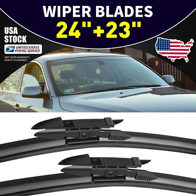 Juego de limpiaparabrisas delantero genuino de 24"+23" para BMW 525i 2004-2010 Foto 1 de 4