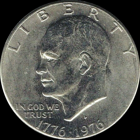 1976 D Eisenhower Dollar Circulated US Mint Coin Ike Cover
