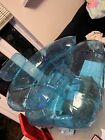 vintage inflatable chair, 2004 NOS, blue inflatable chair, ultra rare