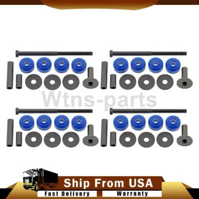 4x Kit de eslabones de barra estabilizadora delantera trasera para Chevrolet C3500 1997-2000 7,4 L Foto 1 de 2