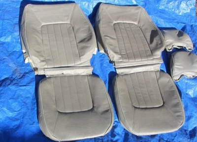 1997-98 Volvo S90 V90 OEM Taupe Leather Drivers Passengers Seat Covers 6 Pieces! - Image 1 of 4