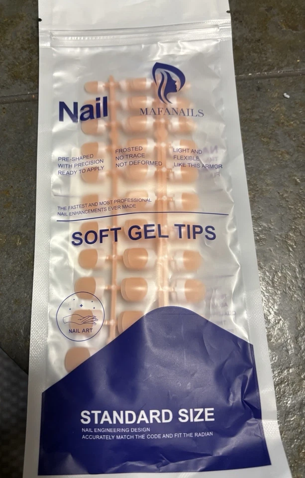 Nagelkunst, French Maniküre, Fake Nägel, Acryl, Kurz, Natur, 240 Stück - Bild 1 von 1