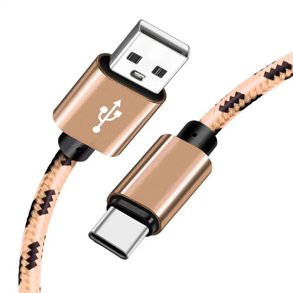 USB-A转USB C Type-C快速充电数据SYNC充电器线3/6/10英尺批量 — 第 1/4 张图片
