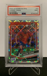 Lamine Yamal 2023-24 Panini Donruss FIFA #54 Diamond PSA 9 Mint Spanien Spain RC - Bild 1 von 4
