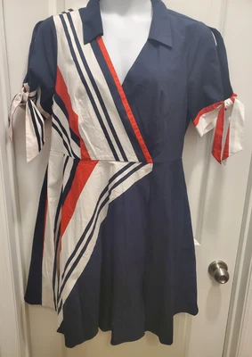 Vestido Venus Patriotic Americana Rojo Blanco y Azul Talla 14 ¡NUEVO! Foto 1 de 4