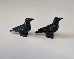 Dolls House Miniatures - Halloween decoration - Bag of 2 Crows π¦ββ¬ - Picture 1 of 3