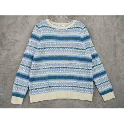Suéter Vineyard Vines Para Mujer Grande Fair Isle Mezcla de Cachemira Pullover Azul Acogedor Foto 1 de 4
