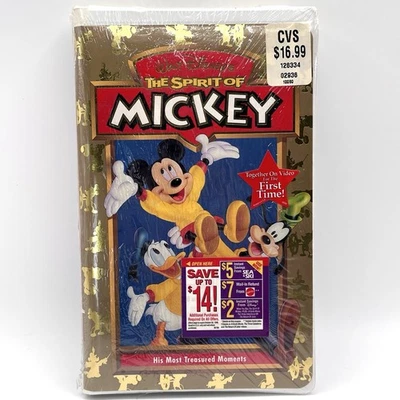 Walt Disney The Spirit of Mickey VHS Video Tape Best Mouse Moments New & Sealed Foto 1 de 2