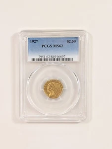 1927 2,50 $ Indian Gold Quarter Eagle PCGS MS62 - Bild 1 von 4