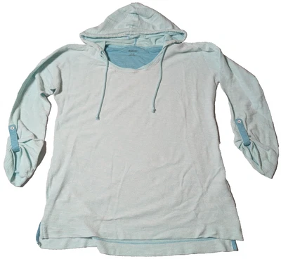 Columbia Coastal Escape Sudadera con Capucha Espuma de Mar Mezcla de Algodón Mangas Enrollables - Mujer XL Foto 1 de 4