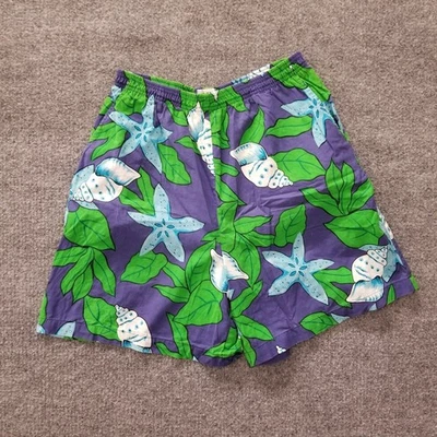 Koret Francisca Women Shorts Large (30) Blue Green White Floral Coral Stretch * - Image 1 of 4
