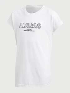 ADIDAS Lifestyle YG ALL CAPS TEE T-Shirt DJ1330 Girls WHITE 128 (7-8) NEW & TAGS - Bild 1 von 5