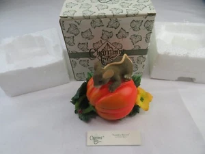 Charming Tails Pumpkin Harvest Schmuckschatulle Mackenzie Mouse 93/110 Fitz & Floyd - Bild 1 von 5