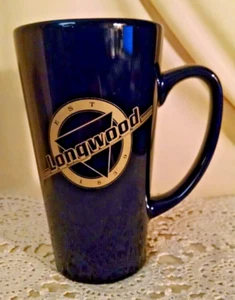 TAZA UNIVERSITARIA LONGWOOD AZUL ORO EST 1839 ALTA TAZA DE TÉ CAFÉ FARMVILLE VA. - Imagen 1 de 6