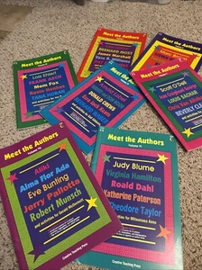 7 Teacher Books MEET THE AUTHORS Vol. 1-7 Creative Teaching 70 Class Posters - Picture 1 of 24