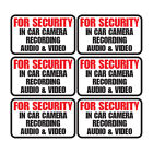 6 autocollants vinyle pour caméra d'enregistrement dans la voiture camion véhicule intérieur extérieur haute qualité