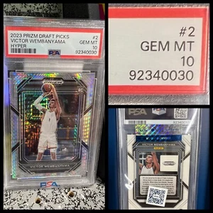 2023 Prizm Draft Picks Victor Wembanyama Hyper Rookie RC #2 PSA 10 GEM MINT - Picture 1 of 6