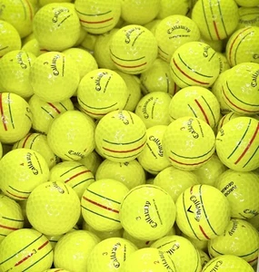 24 Yellow Callaway Chrome Soft Triple Track 5AAAAA+ Golf Balls Free Shipping - Picture 1 of 4