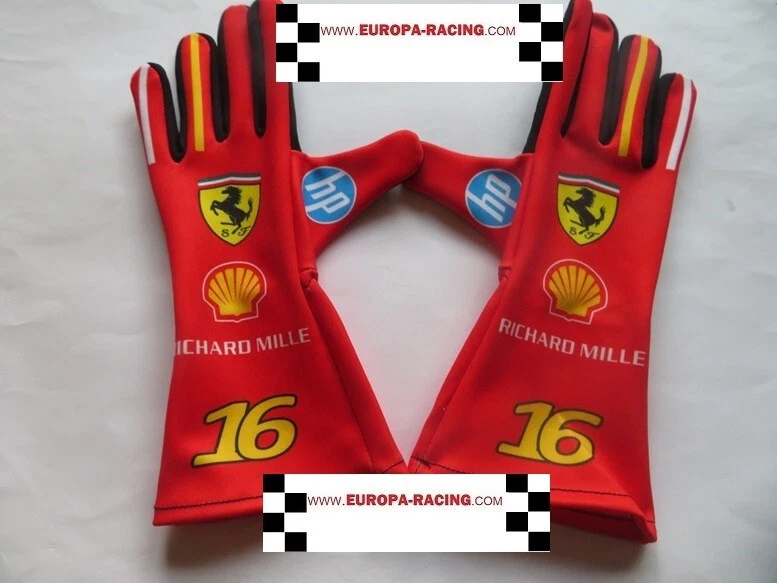 MARKENLOS Charles Leclerc gloves 2025 fan/kart design from 36.95 Euro for 25 Euro !!