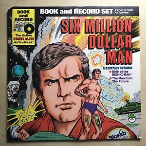 Six Million Dollar Man Book and  Record Set 1977!! In Excellent Condition!! 